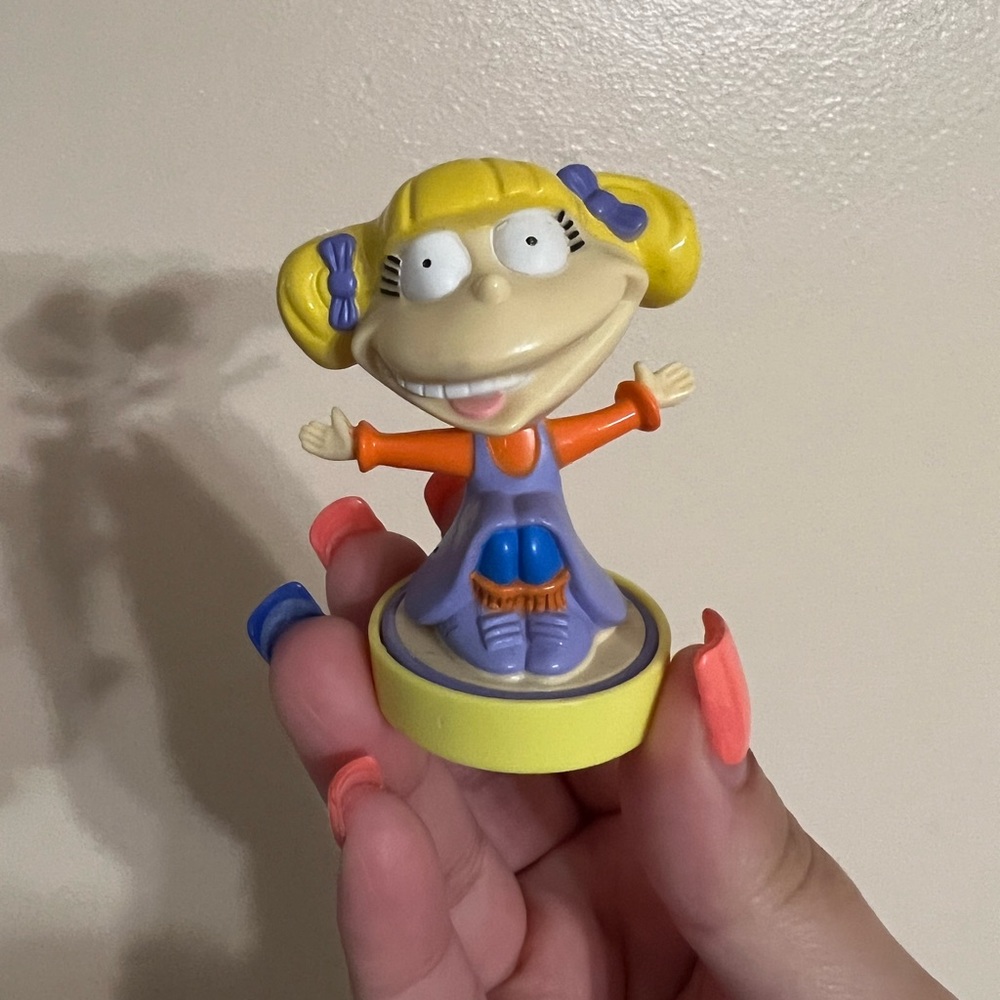 90’s Vintage Figurine + Stamp Rugrats Angelica